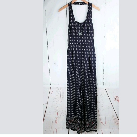 Skies Are Blue Pants - NWT Skies Are Blue Border printed halter Romper